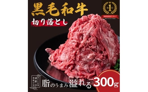 低温でも脂身がとろけるゆすはら牛切り落とし 300g 牛肉 和牛 黒毛 こま切れ オレイン酸 高知県産