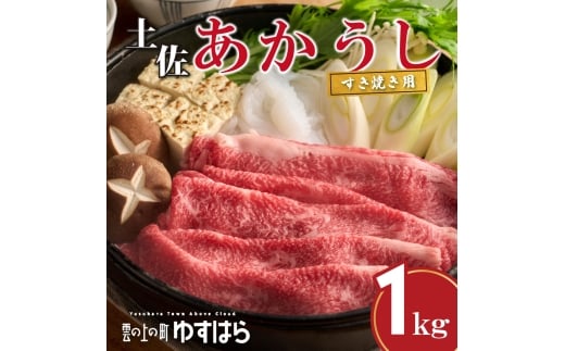 四国カルスト高原で育った土佐あかうし すき焼き用 1kg 牛肉 和牛 赤毛 高知県産