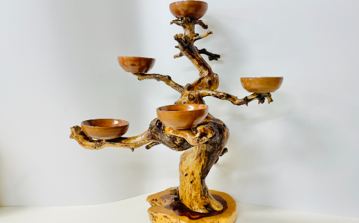 天然松と杉を生かした小物スタンド