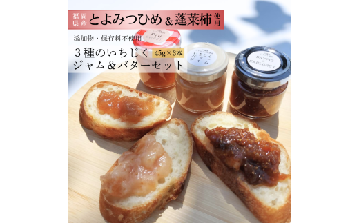 DD-008_行橋産いちじく 3種のいちじくジャム&バターセット ミニジャム45g×3種 おためしに最適