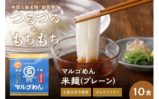 マルゴめん中間産米麺(プレーン)10食　グルテンフリー中間新名物スローフード　小麦大豆不使用【001-0006】