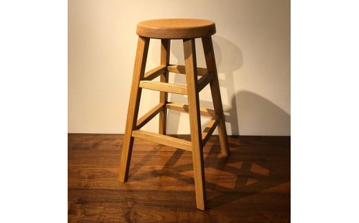 四方転びのハイスツール / 丸椅子 キッチンスツール カウンタースツール 伝統工法 無垢材【GOOD WOOD WORKS】_HA0717