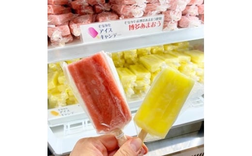 むなかたアイスキャンデー(宗像産博多あまおう/宗像産甘夏)各6本(計12本)【道の駅むなかた】_HA1021