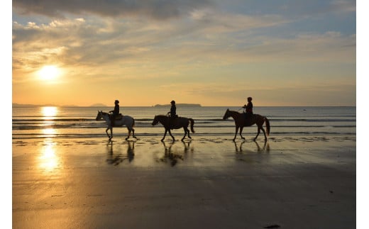 ビーチ乗馬体験チケット【カナディアンキャンプ乗馬クラブ】_HA1656