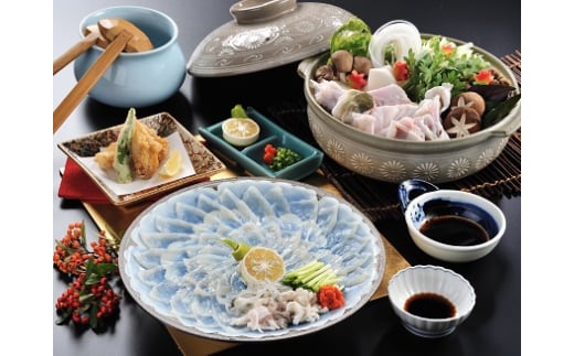 御宿はなわらび　天然とらふぐ てっさ・てっちりセット　3～4人前【はなわらび（(株）海宴）】_HA1010