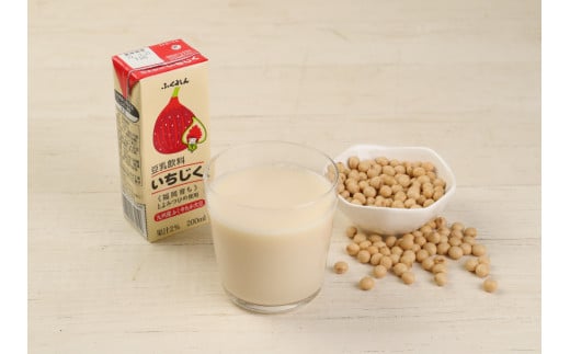 〈ふくれん〉　 九州産大豆使用　豆乳飲料　いちじく　200ml×24本　[M282P-1]　とよみつひめ　イソフラボン　ソイ　健康　たんぱく質