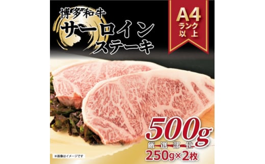 ＜A4～A5＞博多和牛サーロインステーキセット　500g[250g×2枚](水巻町)【1276690】