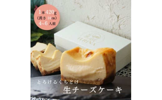 とろける生チーズケーキ 420g/1本(福岡県水巻町)【1381767】