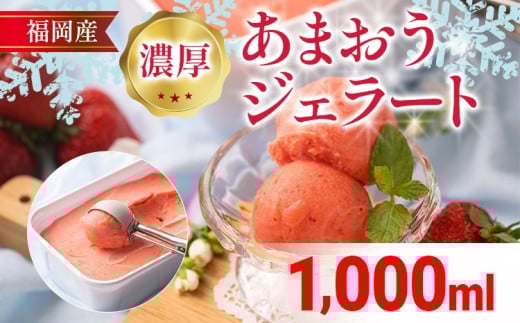 福岡産 濃厚あまおうジェラート 1000ml あまおう イチゴ いちご ジェラート スイーツ 果物 フルーツ アイス お返し プレゼント ストロベリー 南国フルーツ株式会社 CO031