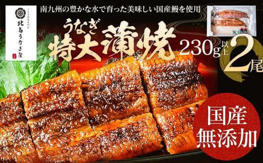 [丑の日2回目にお届け]うなぎの特大蒲焼(2尾)230g以上×2尾 AE04-u2
