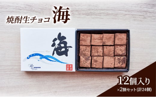 チョコレート 焼酎 生チョコ 「海」12個入り×2個 セット (合計24個) チョコ ※配送不可:北海道、沖縄、離島
