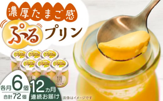 【全12回定期便】【卵が濃い！】たまごやさんのぷるプリン （濃厚仕立て） 6個入/回【ぷるたま工房】 [QBB004] プリン カスタードプリン 洋菓子 ギフト 8万7千円 87000円 / 長崎県 佐々町