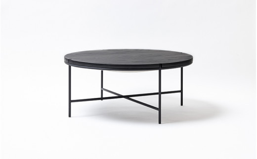 【FIL】コーヒーテーブル -スミ リミテッド- MASS Series 900 Coffee Table -SUMI LIMITED-　小国杉 テーブル ローテーブル 丸テーブル 机 インテリア 家具 木製 無垢材 天然木 炭 黒 おしゃれ リビング ダイニング ギフト Foreque 熊本 阿蘇 南小国町 送料無料