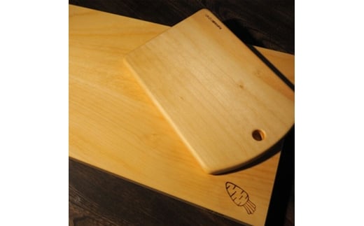 銀杏のまな板 耐水加工 2枚組 通 (大：L42×W23.5×T2.8cm / 小：L23×W16×T2.2cm) 台所 キッチン 調理道具 調理 料理 日用品 銀杏材 銀杏 【opbs006】【くにさき六郷舎】