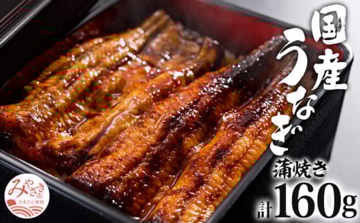 国産うなぎ 蒲焼き 計160g 冬うなぎ_M248-002