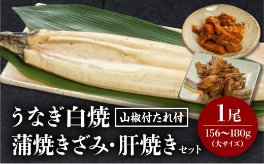 《2026年1月発送予定》うなぎ白焼(大サイズ)・きざみ・肝焼きセット_M069-020-jan