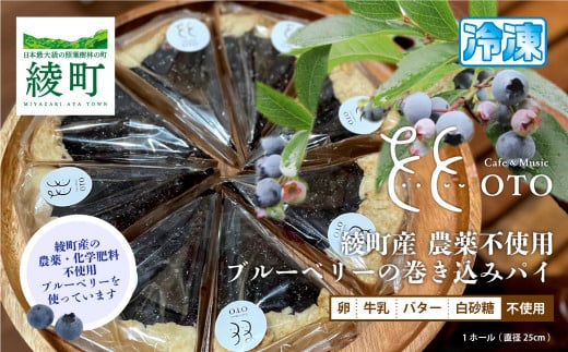 綾町産、川越さんの無農薬ブルーベリーを使ったブルーベリーの巻込みパイ