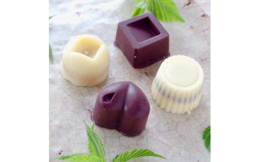 ミニホワイト＆ビターチョコ詰合わせ〈４個〉白砂糖不使用