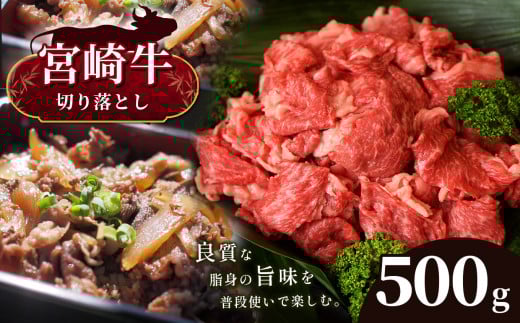 宮崎牛 切り落とし 500g 宮崎県産 黒毛和牛 A4 ~ A5 等級 | 肉 にく お肉 にく 牛肉 すき焼き 焼肉 宮崎県 五ヶ瀬町
