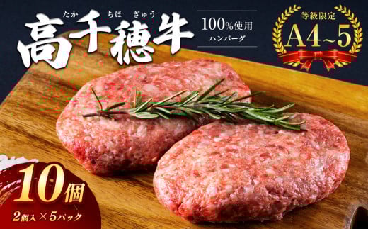 高千穂牛 100%使用 ハンバーグ　宮崎県産 黒毛和牛 A4 ～ A5 等級 | 肉 にく お肉 おにく 牛 牛肉 和牛 宮崎牛 ジューシー 肉汁 おかず 宮崎県 五ヶ瀬町