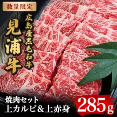 広島産黒毛和牛　「見浦牛」の焼肉セット(285g)【配送不可地域：離島】【1006853】