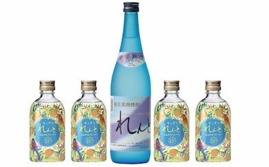奄美群島特産【奄美黒糖焼酎】「れんと」25度 720ml×1本、「すっきり れんと たんかんフレーバー」15度 300ml×4本