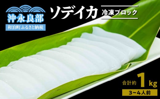 冷凍保存OK!エメラルドブルーの美しい海で育ったおいしいソデイカ冷凍ブロック1キロ (3~4人前)! W022-027u