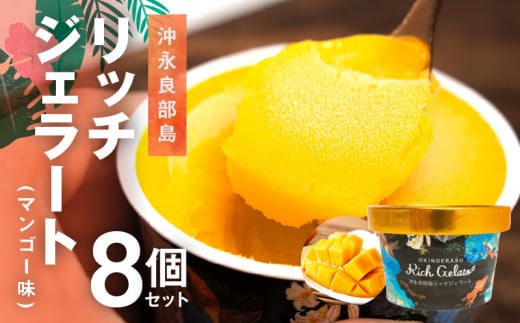 ■ 沖永良部島リッチジェラート(マンゴー味)8個セット W009-081u
