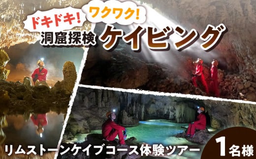 ドキドキ!ワクワク!ケイビング(洞窟探検)リムストーンケイブコース体験ツアー【1名様】 W019-006u