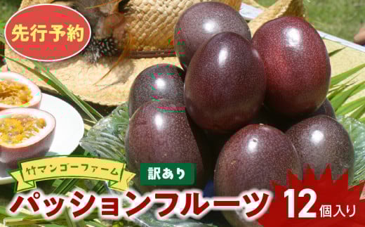 【2026年先行予約】竹マンゴーファーム【訳あり】パッションフルーツ（12個入り）　C039-001