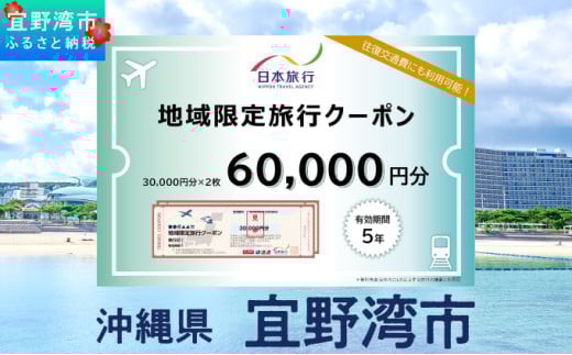 沖縄県 宜野湾市 日本旅行 地域限定旅行クーポン (紙券)【60,000円分】 | ふるさと納税 旅行 沖縄 ホテル 旅行券 トラベル ふるさと チケット 宿泊 宿泊券 宿 観光 飛行機 送料無料 リゾート ファミリー ペア ダイビング 宜野湾 普天間 トロピカルビーチ