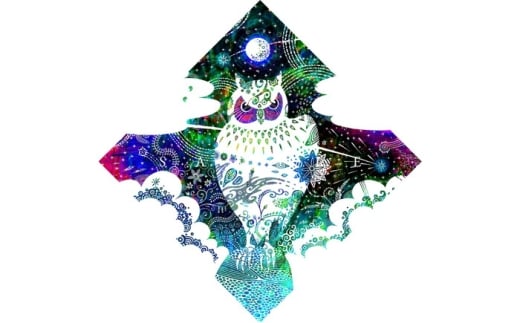 ［琉球イラストレーション］ 与儀勝之 『星の降る夜 / Starry night』 額装Mサイズ インテリア 雑貨 アート おしゃれ おすすめ 沖縄市 / yogima office [BCAI006]