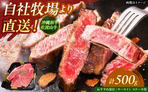 【数量限定】沖縄和牛 佐渡山牛 サーロイン＆希少部位 ステーキ肉 500g 牛肉 和牛 サーロインステーキ 焼肉 赤身 沖縄市 / 肉のサブロー サーロイン ステーキ 肉 牛肉 和牛 沖縄和牛 焼肉 BBQ 贈答 ギフト 冷凍 高級 国産 ブランド牛 受賞 バーベキュー 甘み 旨み [BCBC004]▼ 冷凍配送 年末年始 年末 年越し お正月