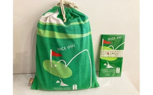 てぬぐい+巾着セット【ゴルフ】(HF008)