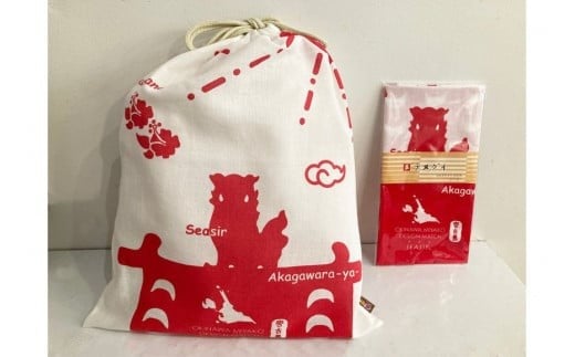 てぬぐい+巾着セット【シーサー】(HF007)