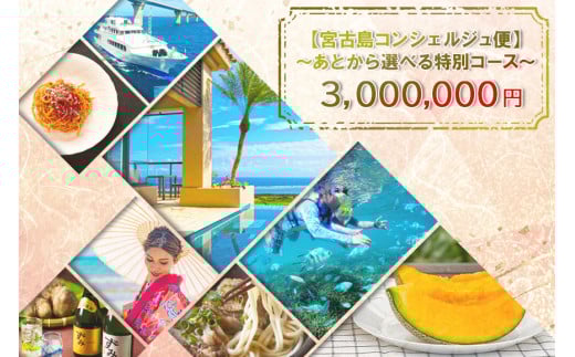 宮古島コンシェルジュ便 〜あとから選べる特別コース〜（300万円分）