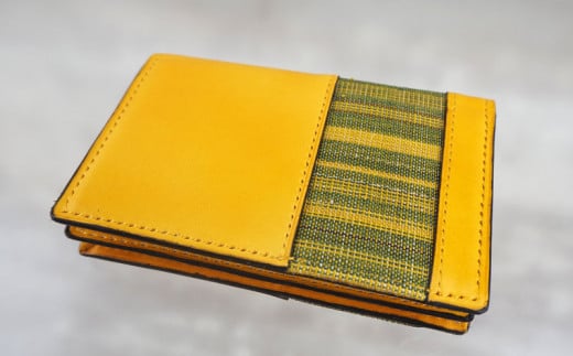 喜如嘉の芭蕉布 カード入れ＜黄＞【重要無形文化財】