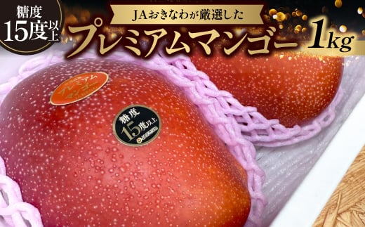 <2026年6月から順次発送>糖度15度以上!JAおきなわが厳選したプレミアムマンゴー1kg【1671125】