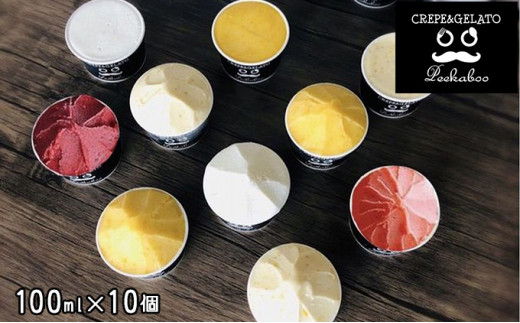 日高町産フルーツほおずき使用プレミアム生乳ジェラート食べ比べセットE（10個入り）