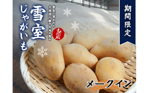 北海道産 熟成じゃがいも メークイン 4kg 期間限定 雪室貯蔵 十勝産 ジャガイモ じゃが芋 いも 甘い