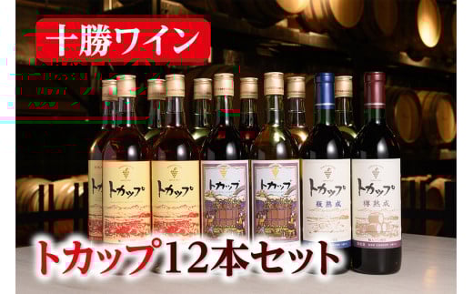 十勝ワイン トカップ12本セット（赤・白・ロゼ）瓶熟成 樽熟成 北海道ワイン 池田町