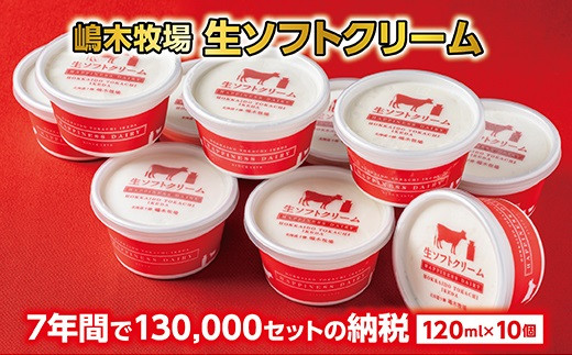 北海道 牧場の生ソフトクリーム 120ml×10個 アイスクリーム アイス スイーツ 池田町 ジェラート ギフト ソフトクリーム 国産 セット