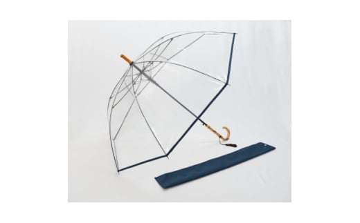 高級 ビニール 傘 竹跳-凛- 藍 透明 クリア 安全 耐風 丈夫 折れにくい ビニール傘 雨傘 雨具 かさ 長傘 紳士 男性用 婦人 女性用 男女兼用 おしゃれ ギフト プレゼント 贈り物 父の日 母の日 メディア 千葉県 旭市