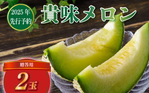 [贈答用][2025年 先行予約]贈答 貴味 メロン 青肉 2玉 めろん meron 甘いメロン 貴味メロン ジューシ 美味しい おいしい 糖度 甘い あまい おすすめ 高級 人気 旬 果物 くだもの フルーツ 贈り物 ギフト プレゼント お祝い ご褒美 国産 千葉県 旭市 たかの果樹園