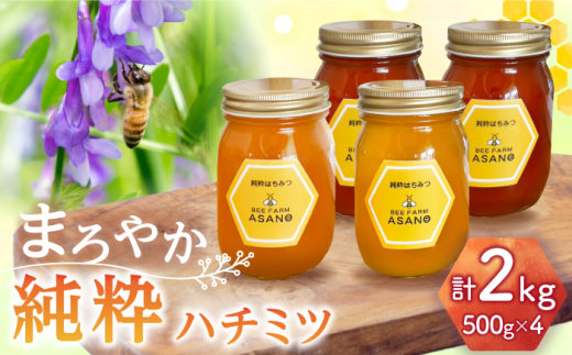 純粋ハチミツ 4種セット (アカシア 山桜 ソヨゴ 野山の花 500g×各1) 瑞浪市 / honey shop Bee farm asano 蜂蜜 はちみつ [AZBT016]