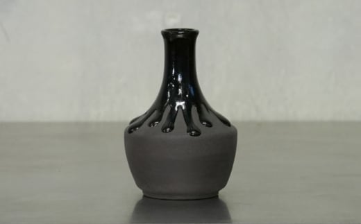 Hanano Shizuku Kikyou 黒 瑞浪市 / nozan 花瓶 フラワーベース [AZCQ010]
