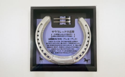 JRA/日本中央競馬会】競走馬が使用した蹄鉄と蹄釘のセット/ 競馬
