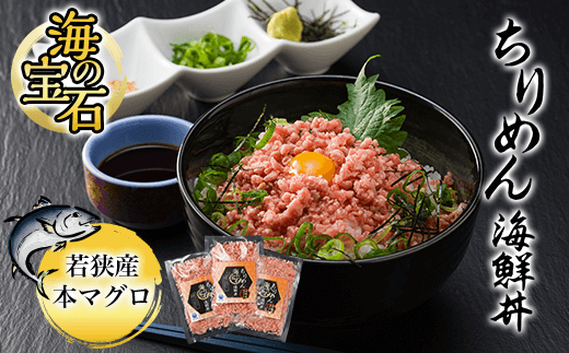 海の宝石　ちりめん海鮮丼<若狭産 本マグロ> 40g×5袋  ふるさと納税 マグロ まぐろ 鮪 海鮮 海鮮丼 京都府 福知山市