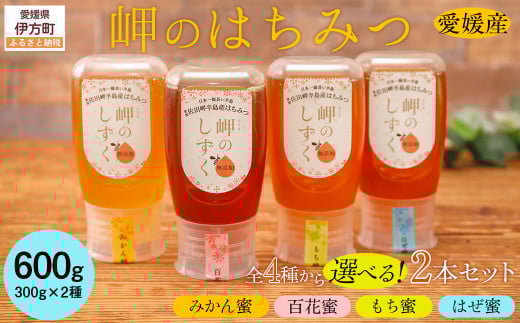 選べる!岬のはちみつ2本セット [ ふるさと納税 人気 おすすめ ランキング はちみつ ハチミツ 蜂蜜 みつ 蜜 ミツ セット みかん 百花蜜 もちみつ はぜみつ 国産 詰合せ ギフト 贈り物 愛媛県 伊方町 送料無料 ]