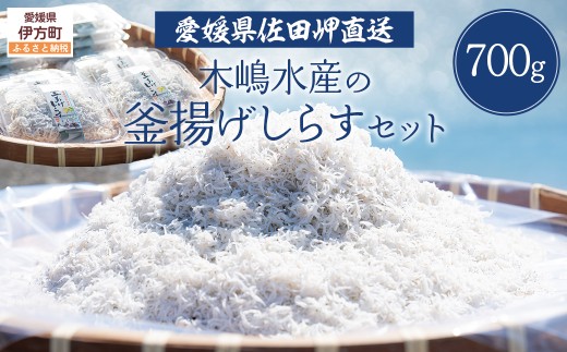 【愛媛県・佐田岬直送】木嶋水産の釜揚げしらすセット 700g(70g×10パック)※離島への配送不可 【ふるさと納税 人気 おすすめ ランキング 魚介類 海産物 魚 釜揚げ しらす シラス 小分け やみつき ご飯のお供 おつまみ 酒の肴 おやつ しらす丼 サラダ 海産物 魚 冷凍 国産 木嶋水産 愛媛県産 愛媛県 伊方町 送料無料】 IKTP004